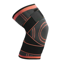 (Orange-Item, 3XL) Elastic 3D Pressurised Knee Brace Compression Support Knee Sleeve