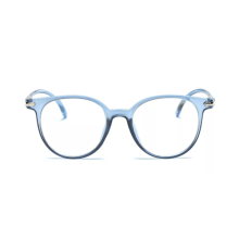 (Blue) Women Glasses Frame Men Anti Blue Light Eyeglasses Frame Vintage Round Clear Lens Glasses Optical Spectacle Frame