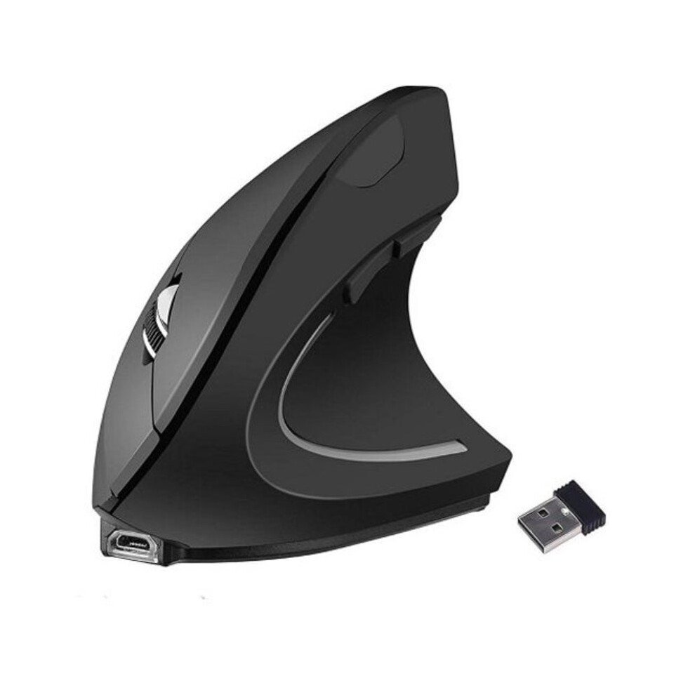 Wireless Mouse Ergonomic Optical Mouse Vertical Pc Mice For Desktop Laptop- Black 616908301004
