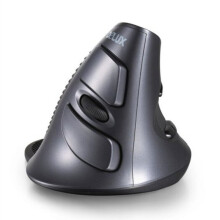 Delux M618 Ergonomic Office Vertical Mouse 6 Buttonsoptical Right Hand Mice With Wrist Mat- Black