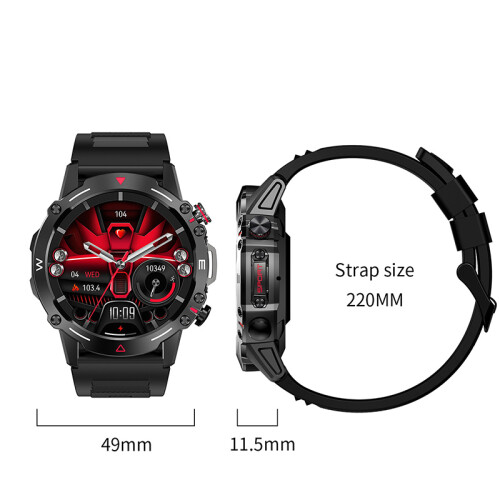 Smartwatch / Sportuhr mit Bluetooth-Anrufen Black 2