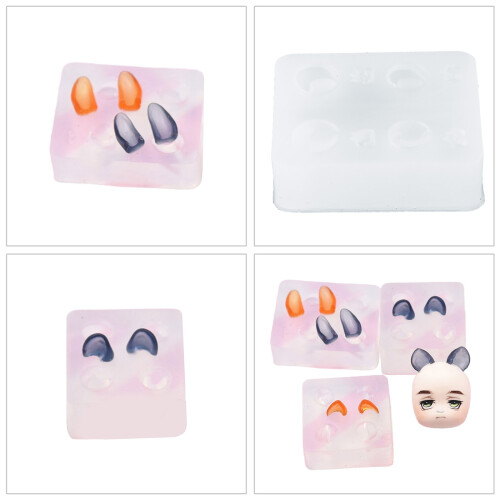 Pottery Clay Ear Mold Universal Use Silicone Mould-combination 2