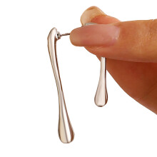 Temperament Dangle Oorbellen Onregelmatige lijn Drop-Zilver