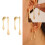Boucles d'oreilles pendantes simples et irrégulières,-Argent 3