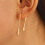 Boucles d'oreilles pendantes simples et irrégulières,-Argent 7
