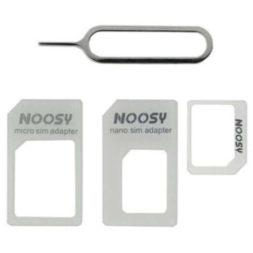 Sim Cards Accessories Noosy 4 In 1 Card Adapter Set White