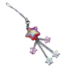 Stern-Perlen-Quasten-Anhänger, Handy-Anhänger,-Rosa