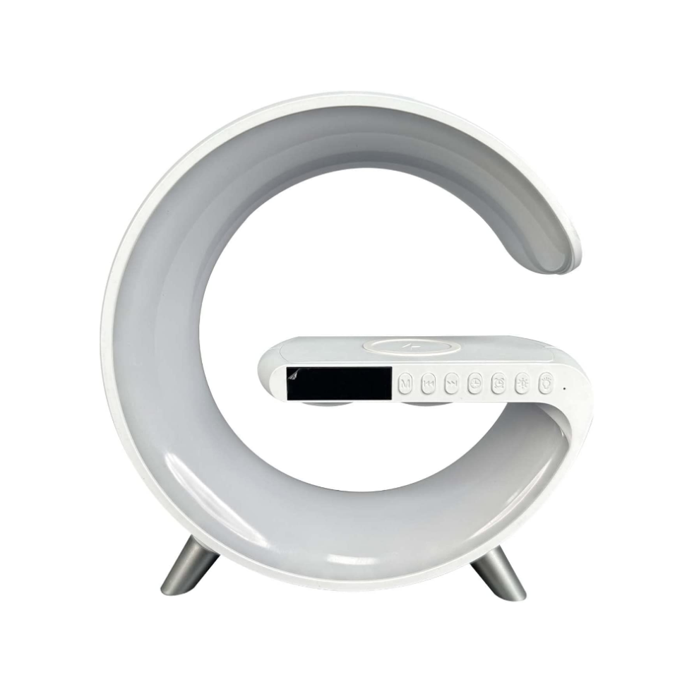 Hod Home (, 1) Smart Bluetooth Speaker Wireless Charger Bedside Table Lamp Alarm Clock White