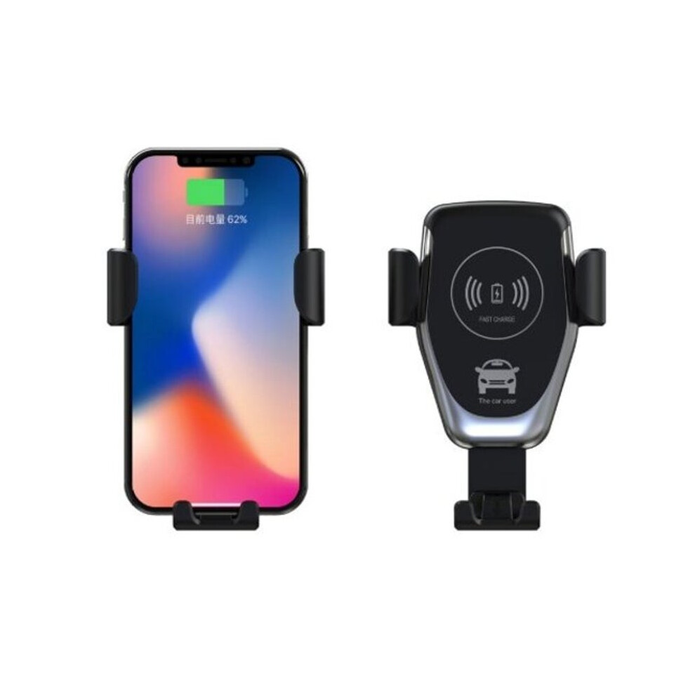 10W Qi Car Wireless Fast Charger Phone Holder Gravity Bracket Mount- Black 631978025322