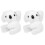 2St Witte Slap Armbanden Koala Party Supplies Set 4