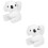 2St Witte Slap Armbanden Koala Party Supplies Set 8