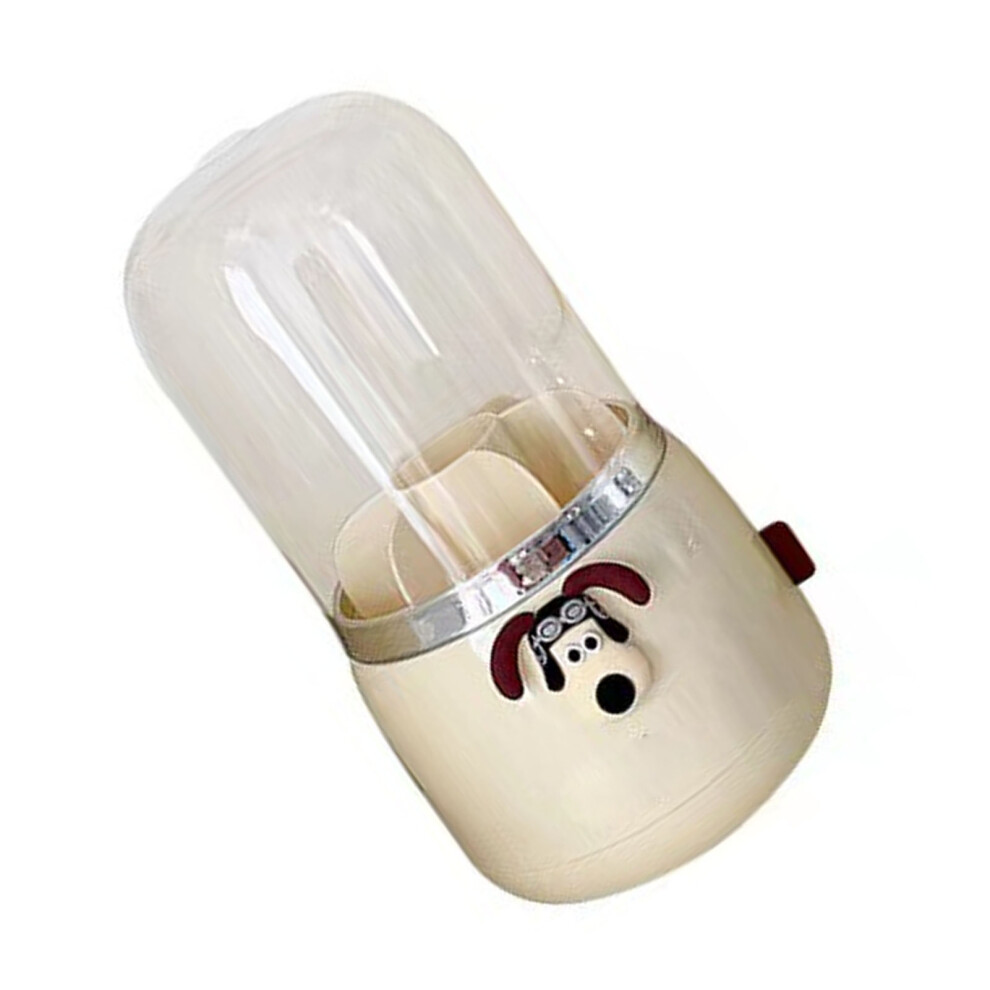 Cream/Yellow Rotating Makeup Brush Storage Holder 360 Dustproof Plastic
