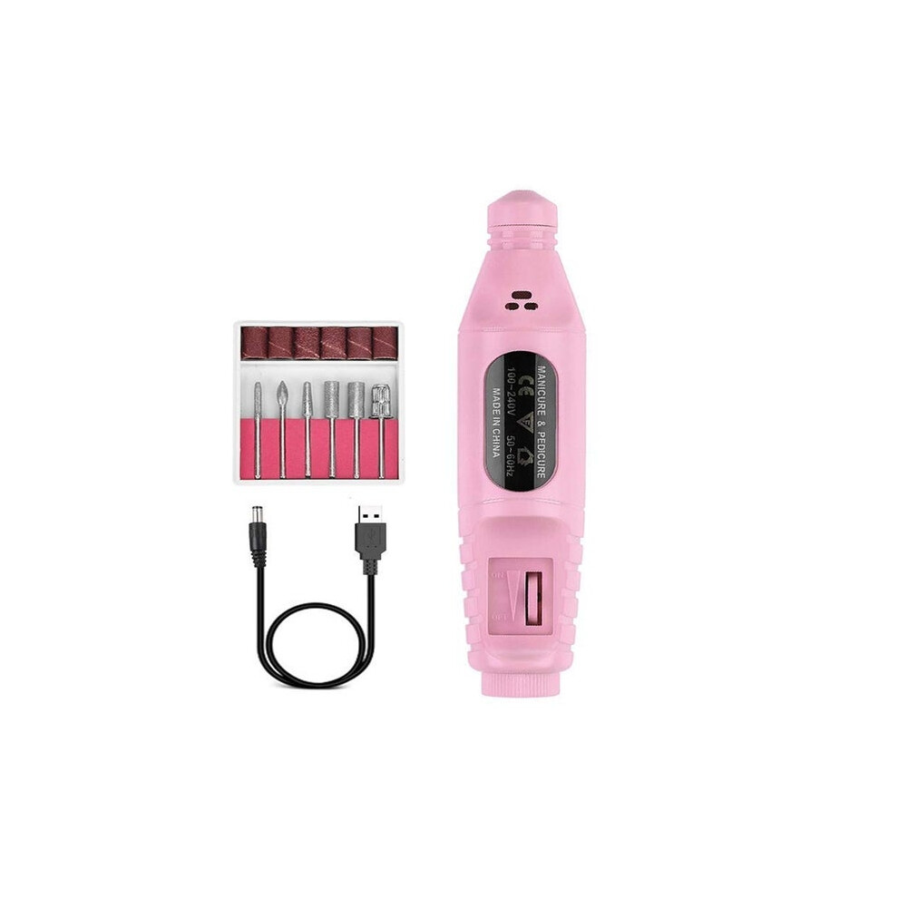 Hod Health Pink (, Standard) Electric Nail Files Professional Electric Nails Drill Kit For Acrylic Nails Gel Nails Portable Adjustable Speed Manicure Pedicure Pol