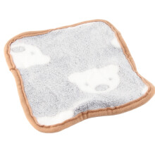 Machine Washable Grey Pet Warmer Pad with Adorable White Bear Heads