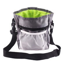(Grey) Portable Dog Snack Bag Pet Training Accessories