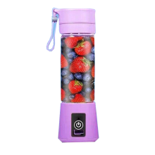 (Purple) 6 Blades Portable Blender Bottle Travel Usb Electric Juicer Cup Machine