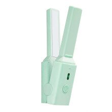 Portable Mini Hair Straightener Curling Iron Flat Iron Green USB Fast Heating