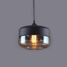 Lampade a sospensione da soffitto, lampade industriali vintage in vetro con attacco E27, arredamento moderno e minimalista per soggiorno, camera da