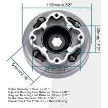 Hoogwaardige, robuuste automatische koppelingsset, professionele vervanging voor 50cc-125cc Chinese crossmotormotoren, garandeert een stevig ontwerp