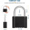 Weatherproof High Security Padlock, Anti-Rust Zinc Alloy 4 Digit Code Resettable Combination Lock, Heavy Duty for Multiple Applications Including 1