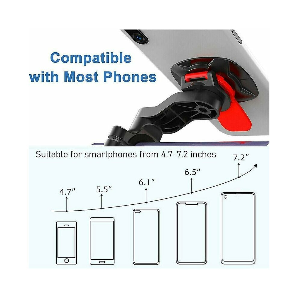 Smartphone Mount For Motorcycle Handlebar, Handlebar Mount With Dual-Stage Lock And 360 Degree Adjustment, Secure Phone Holder With Quick Attach 9169997062956
