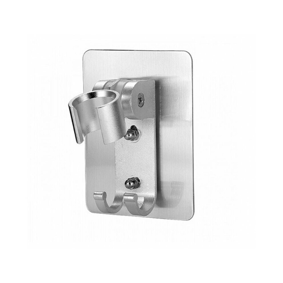 Adjustable Shower Bracket With Adhesive Mounting, Space Aluminum Waterproof Composite Material Smooth Wall Compatibility Hand Shower Wall Mount 90 9405630526295