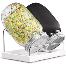 Stainless Steel Sprouting Lids, Wide Mouth Quart Sprouting Jars for Healthy Sprout Growth, Elevate Your Cooking with Freshness (Complete Sprouting Kit