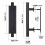 Double-Sided Design Barn Door Handle Set, Heavy Duty Solid Steel Sliding Barn Door Handles, Flush Pull for Interior Exterior Doors, Rustic Matte 2