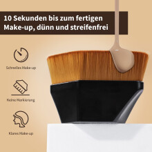Pinceaux de maquillage multi-usages pour un teint parfait, application rapide grâce à leurs poils denses et doux, en fibres synthétiques de