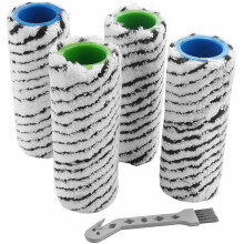 Stone Roller Brush for Efficient Heavy Soiling Removal, Microfiber Rollers with Integrated Bristles, Perfect for Karcher Cordless Floor Cleaners