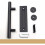 Double-Sided Design Barn Door Handle Set, Heavy Duty Solid Steel Sliding Barn Door Handles, Flush Pull for Interior Exterior Doors, Rustic Matte 3