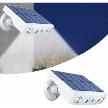 Luminária solar externa, econômica e ecológica, instalação flexível para posicionamento personalizado, à prova d'água IP65.