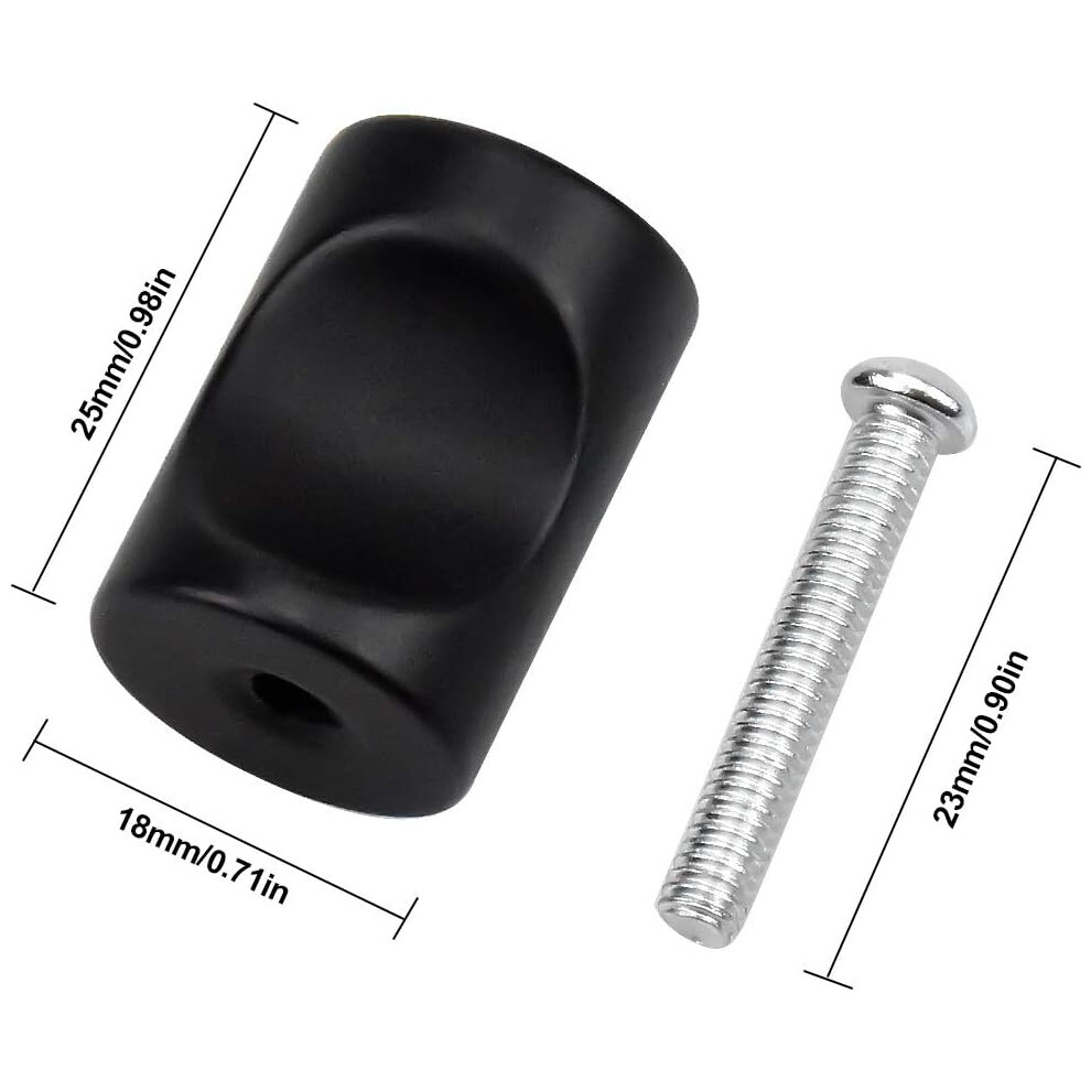 Contemporary Cabinet Knobs, Flat Black Finish Cylinder Shape Knobs With Smooth Surface, Perfect For Cabinet, Cupboard, Dresser, Chest, Drawer Upgrade 9169997063540
