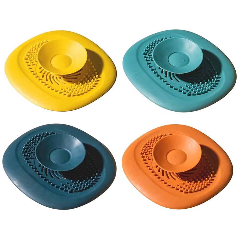 Hair Catcher With Strong Suction Cups, Efficient Hair Trap Silicone Material For Bathroom, Kitchen, Laundry Drains, Easy Installation (4Pcs) 9405630192230