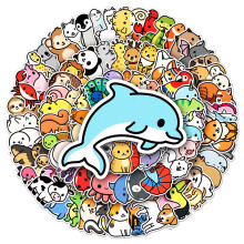 Adesivos com estilo único, 100 unidades de vinil à prova d'água com padrões personalizados de grafite para decoração criativa, decoração fofa
