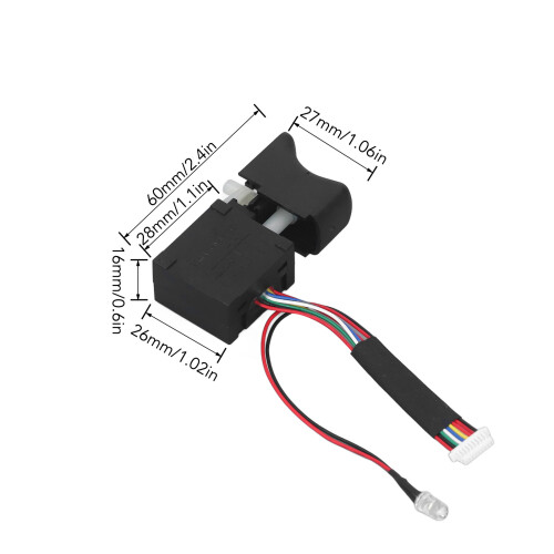 Compact DC36V Brushless Wrench Switch with Light & Speed Control 1