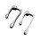 Boucles d'oreilles pendantes simples et irrégulières,-Argent 1