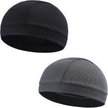 (As show, One size) Cooling Skull Cap Helmet Liner - Sweat Wicking Beanie Caps Head Wraps for Men and Women