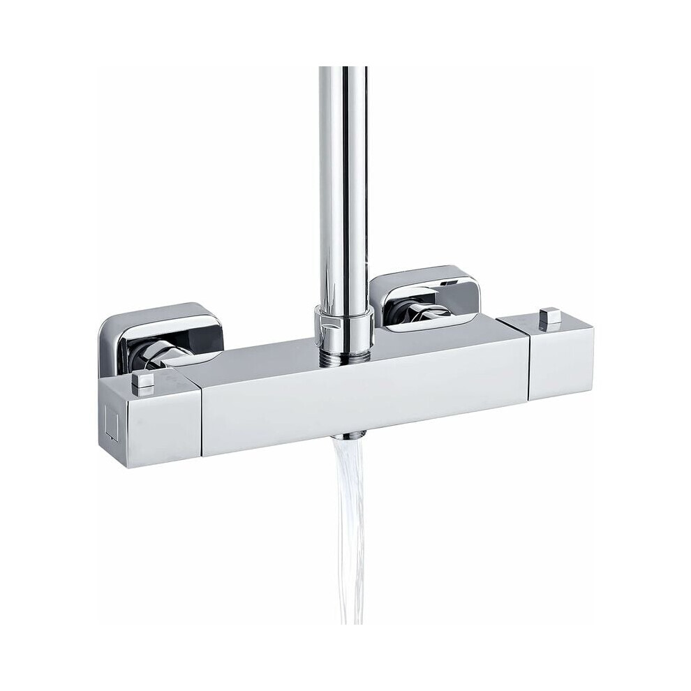 Innovative Thermostatic Shower System For Wall Mount, Safestop Temperature Control Ensures Constant Comfort 9441426722328