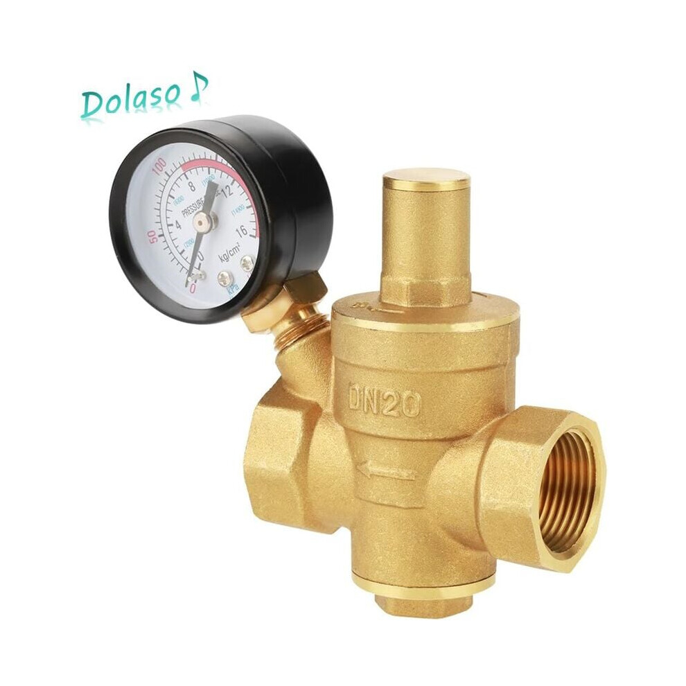 Piston Structure Water Pressure Reducer, Brass Adjustable Regulator With Good Pressure Bearing Capacity, Exquisite Craftsmanship Ensures Durability, F 9441426909552