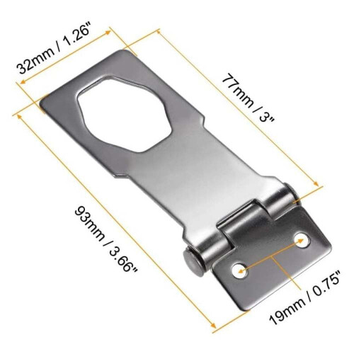 Hasp Lock, With Solid Metal Material For Durable Use, Automatic Fast Security Lock Ensures Quick Protection, Wide Applications Including Cabinets, 2