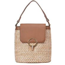 Dámska slamená kabelka s nastaviteľným ramenným popruhom, ľahká a odolná tkaná crossbody kabelka, multifunkčná plážová kabelka,