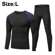 (XL, Black-Red) Thermal Underwear compatible with Men, Base Layer Fleece Lined Insulated Top and Bottom Set Cold Weather