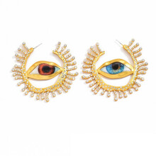 Boucle d'oreille rétro en Zircon pour élève Alien, goutte