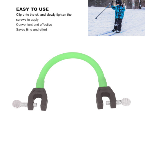 Green Ski Tip Connector for Kids - Durable Speed Control Training Aid 2