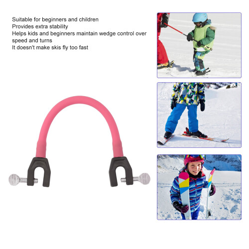 Compact Pink Ski Tip Connector - Durable Training Aid for Kids 2