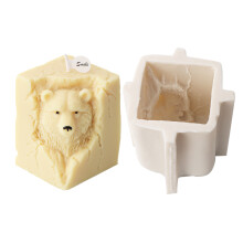 Lovely 3D Animal Candle Mould Easy to Clean Silicone Mold-Bear1