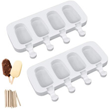 Wielofunkcyjne silikonowe foremki do lodów, do kontaktu z żywnością, do samodzielnego przygotowywania lodów, foremki do cake pops z powłoką