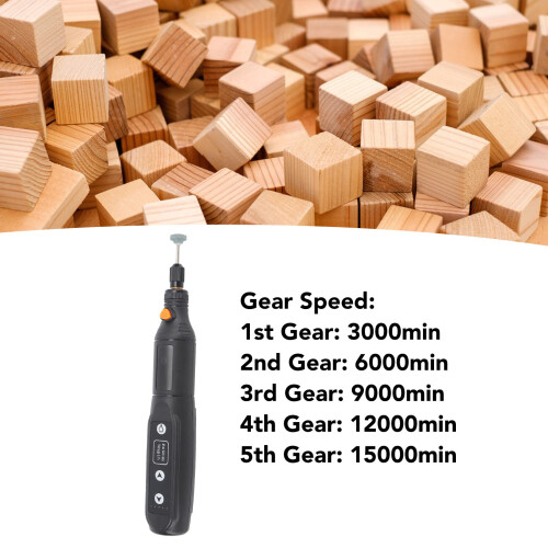 5-Speed 3.7V Mini Cordless Rotary Tool Set with 2000mAh USB Battery 1