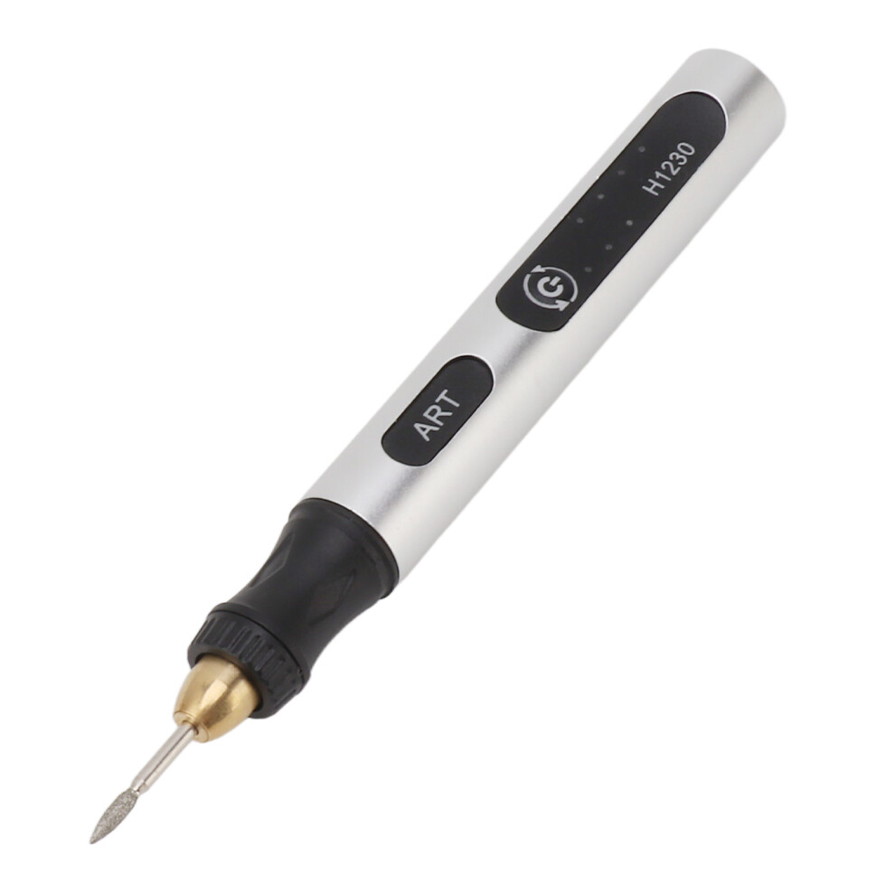 Electric Engraving Pen Cordless 4.2V 300Mah Silver Rotary Tool For Metal Glass 7681369360528